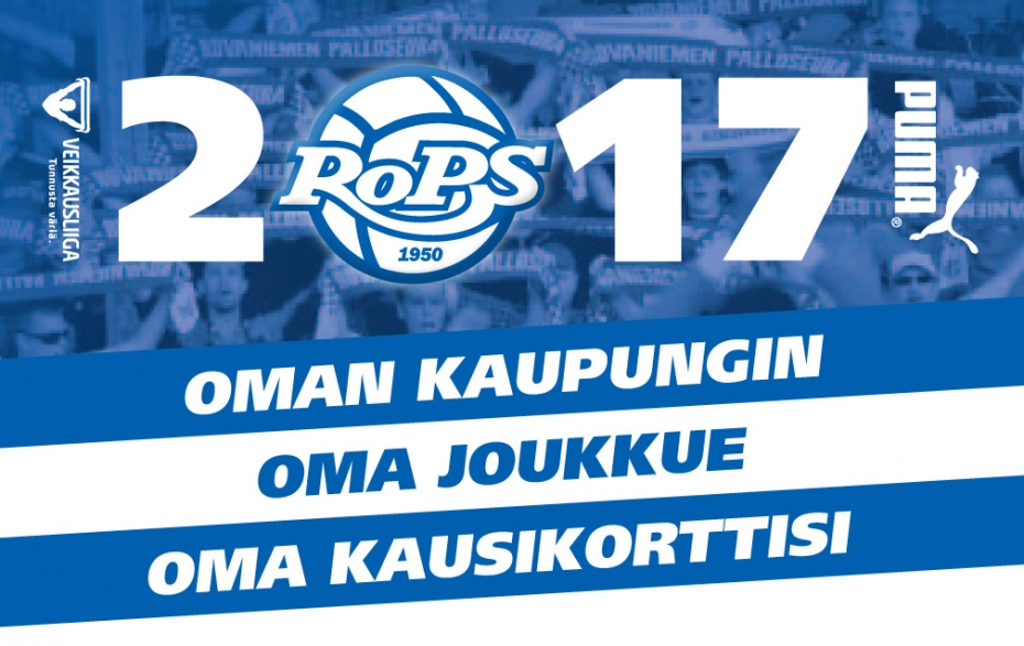 RoPS:n kausikortit 2017 nyt ennakkomyynnissä